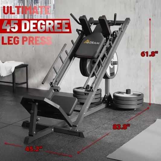 45° Leg Press Hack Squat Machine Heavy Duty Gym Equipment