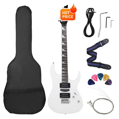 6-String Electric Guitar 24 Frets Maple Body with Accessories
