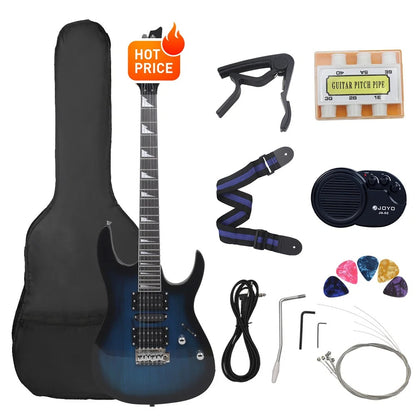 6-String Electric Guitar 24 Frets Maple Body with Accessories