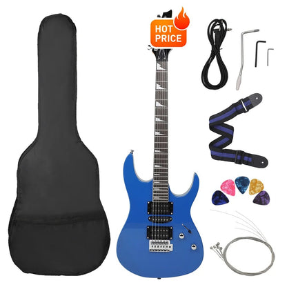 6-String Electric Guitar 24 Frets Maple Body with Accessories