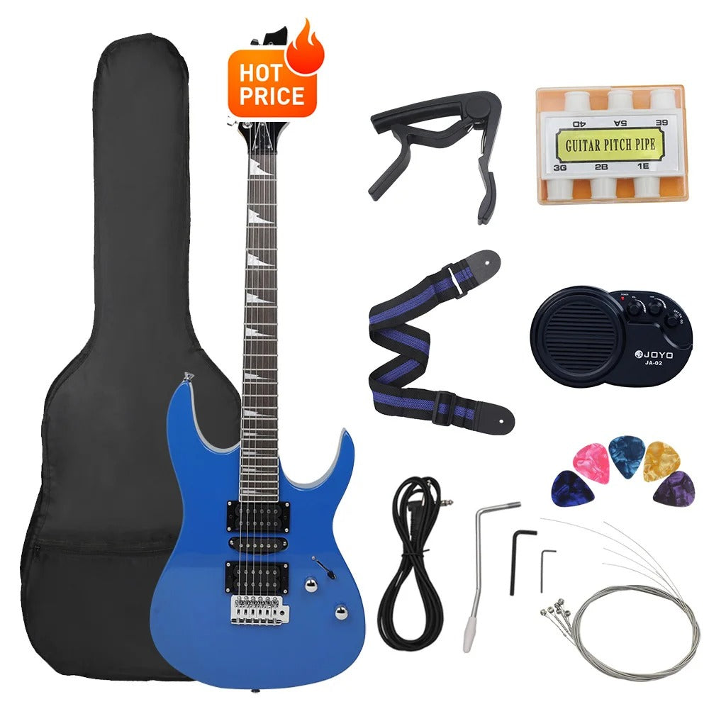 6-String Electric Guitar 24 Frets Maple Body with Accessories