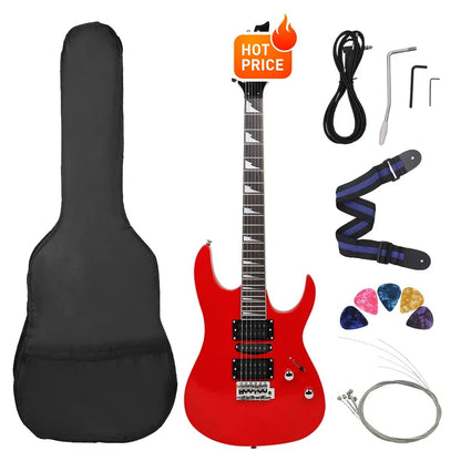 6-String Electric Guitar 24 Frets Maple Body with Accessories