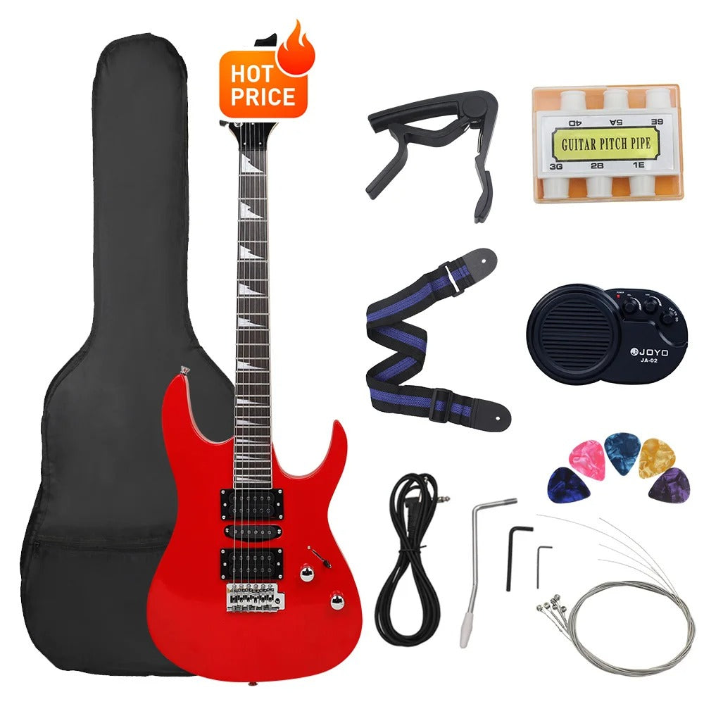 6-String Electric Guitar 24 Frets Maple Body with Accessories