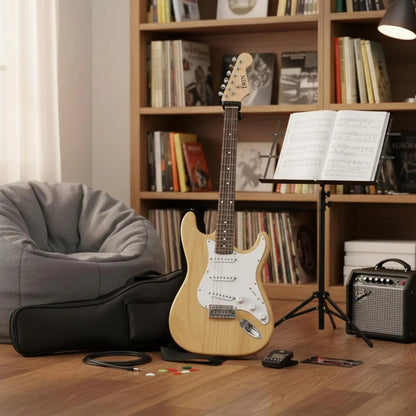Electric Guitar Starter Kit with Amplifier and Gig Bag