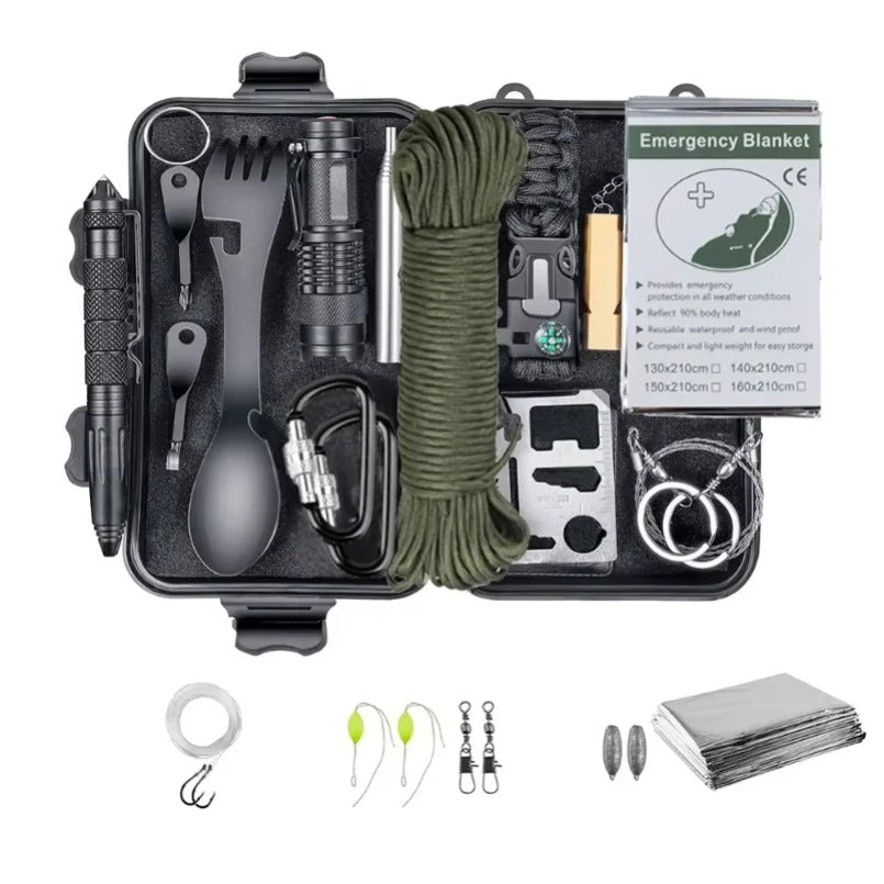 Emergency Survival Kit Multifunction Tactical Camping Gear