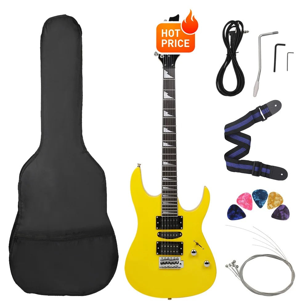 6-String Electric Guitar 24 Frets Maple Body with Accessories