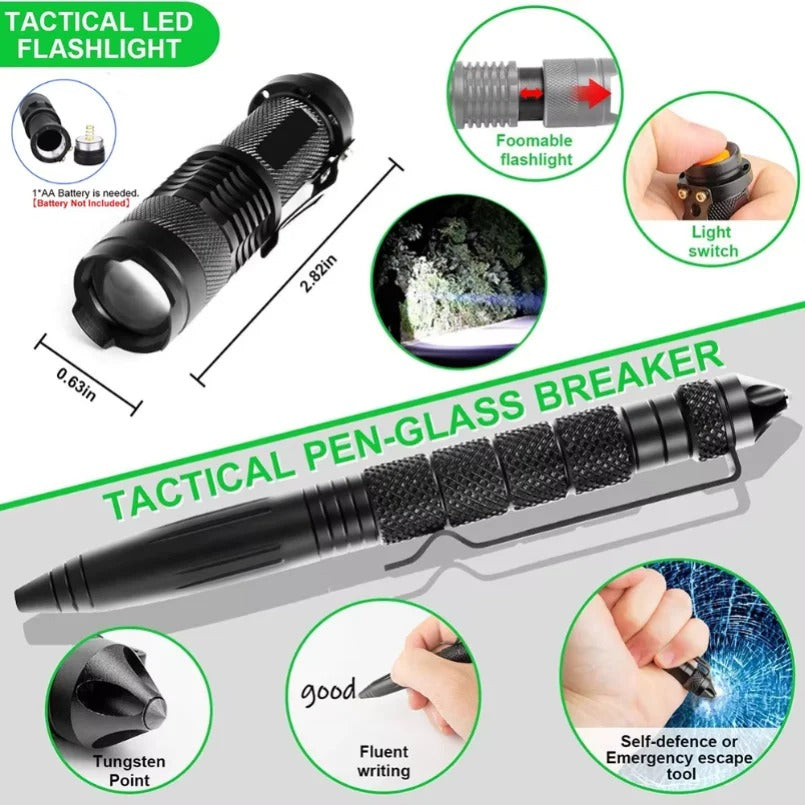 Emergency Survival Kit Multifunction Tactical Camping Gear