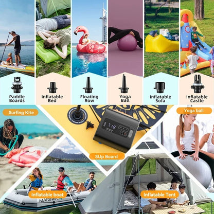 Portable Camping Fan with LED Light Rechargeable Outdoor Fan