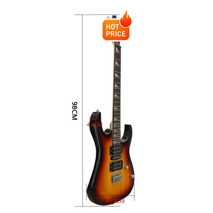 6-String Electric Guitar 24 Frets Maple Body with Accessories