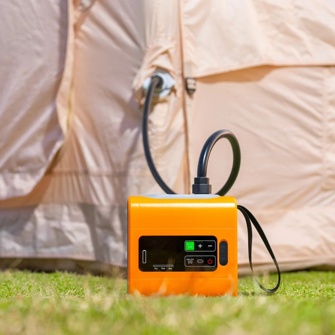 Portable Camping Fan with LED Light Rechargeable Outdoor Fan