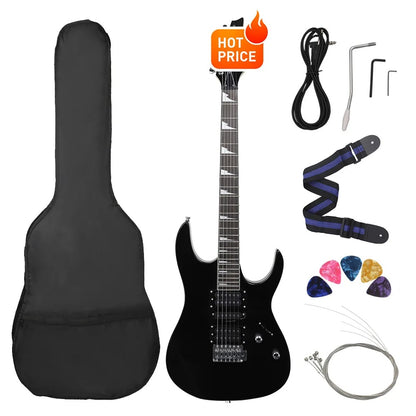 6-String Electric Guitar 24 Frets Maple Body with Accessories
